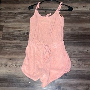 Pink shorts romper